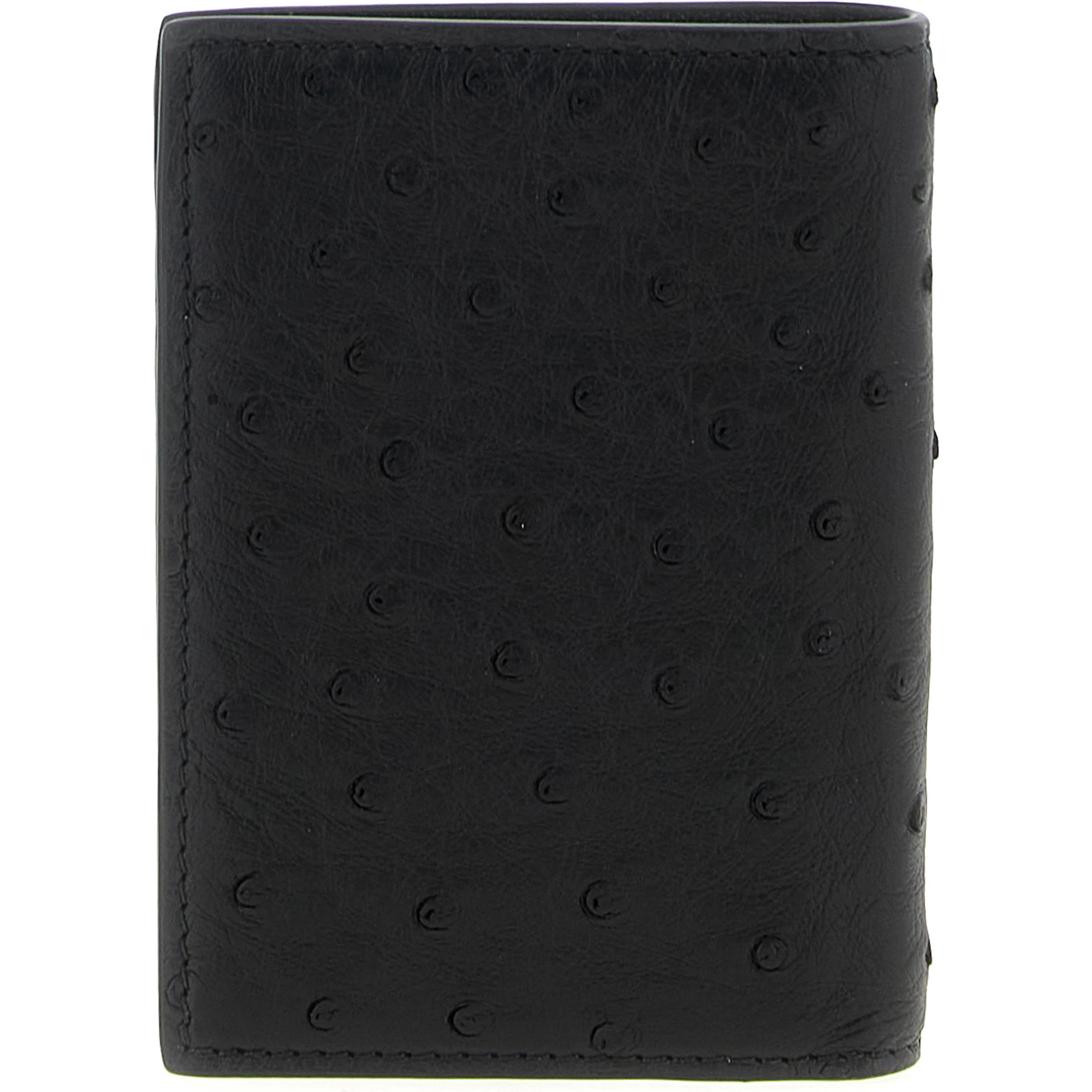 Black Ostrich Skin Cardholder