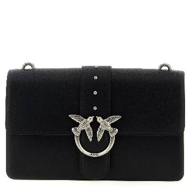 Black Goatskin Crossbody Bag
