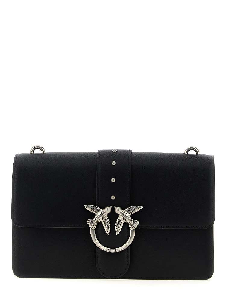 Black Goatskin Crossbody Bag