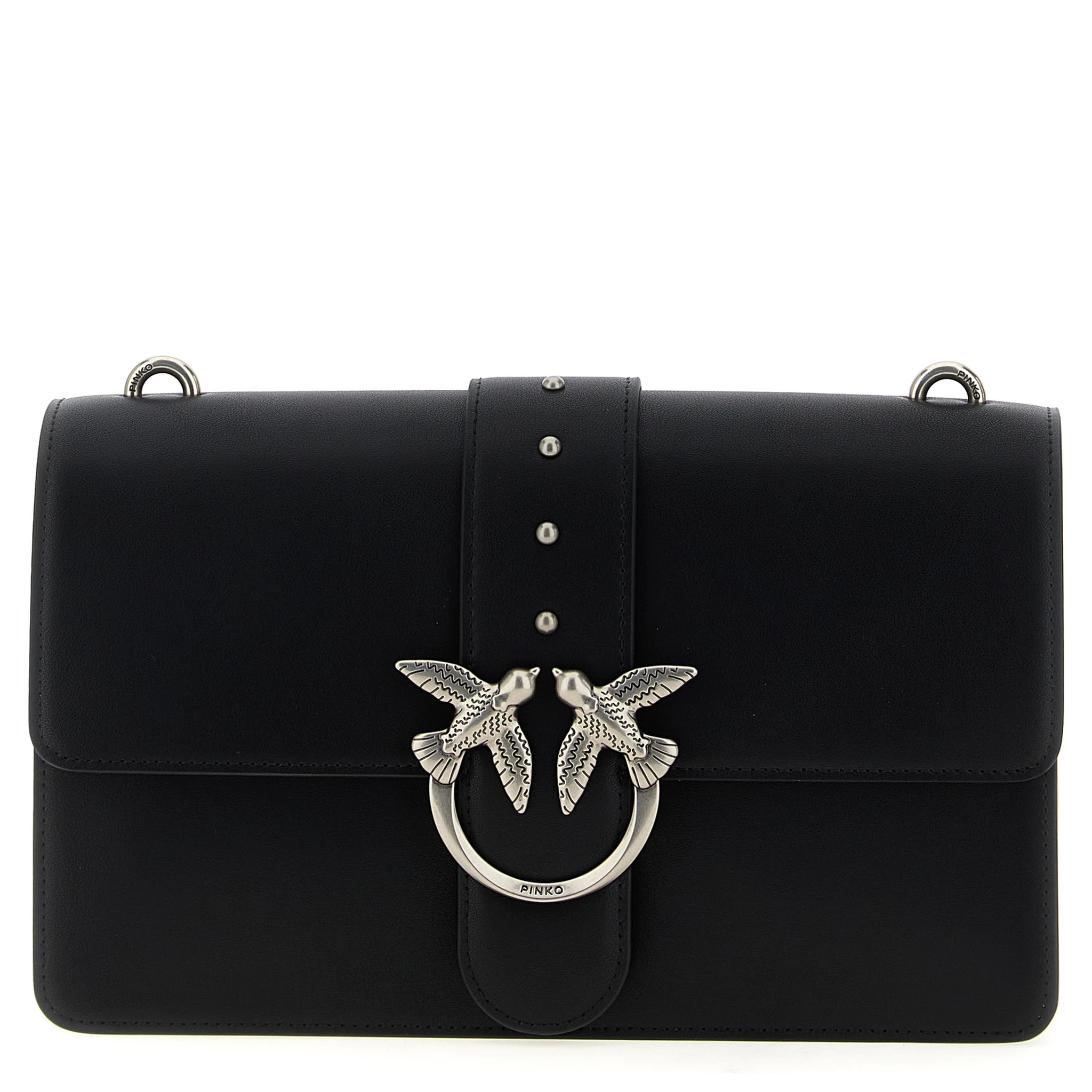 Black Goatskin Crossbody Bag