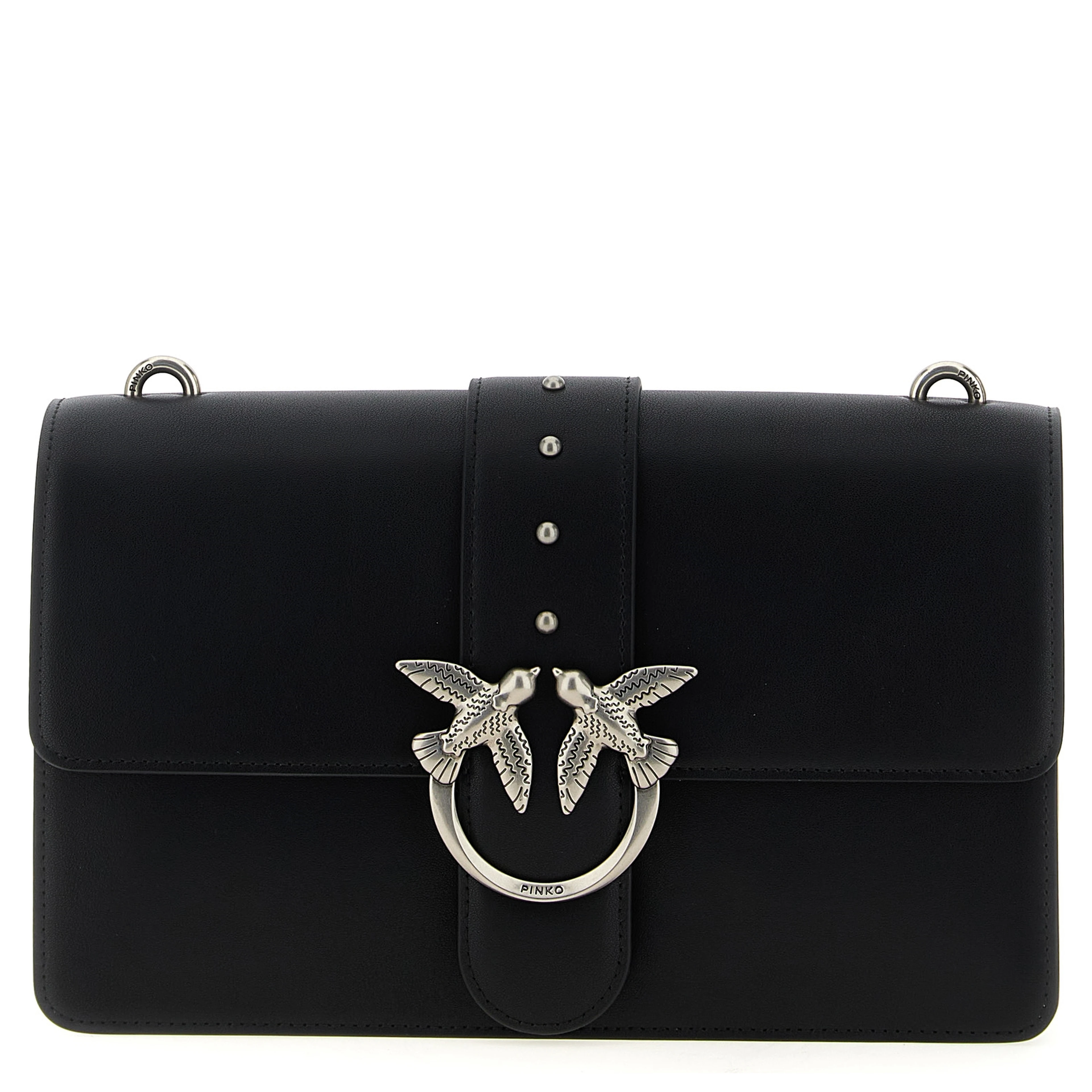 Black Goatskin Crossbody Bag