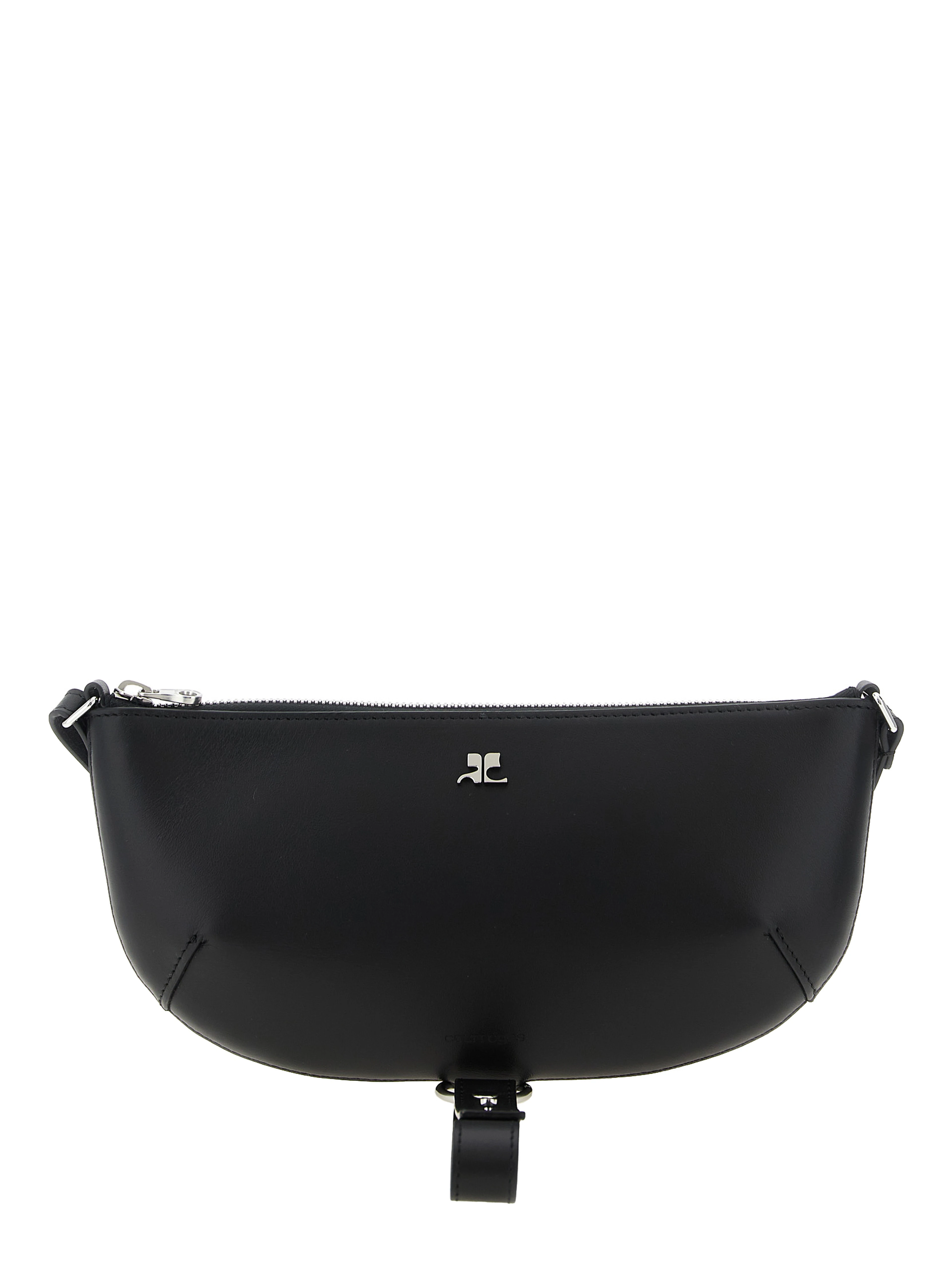 Black Calfskin Shoulder Bag