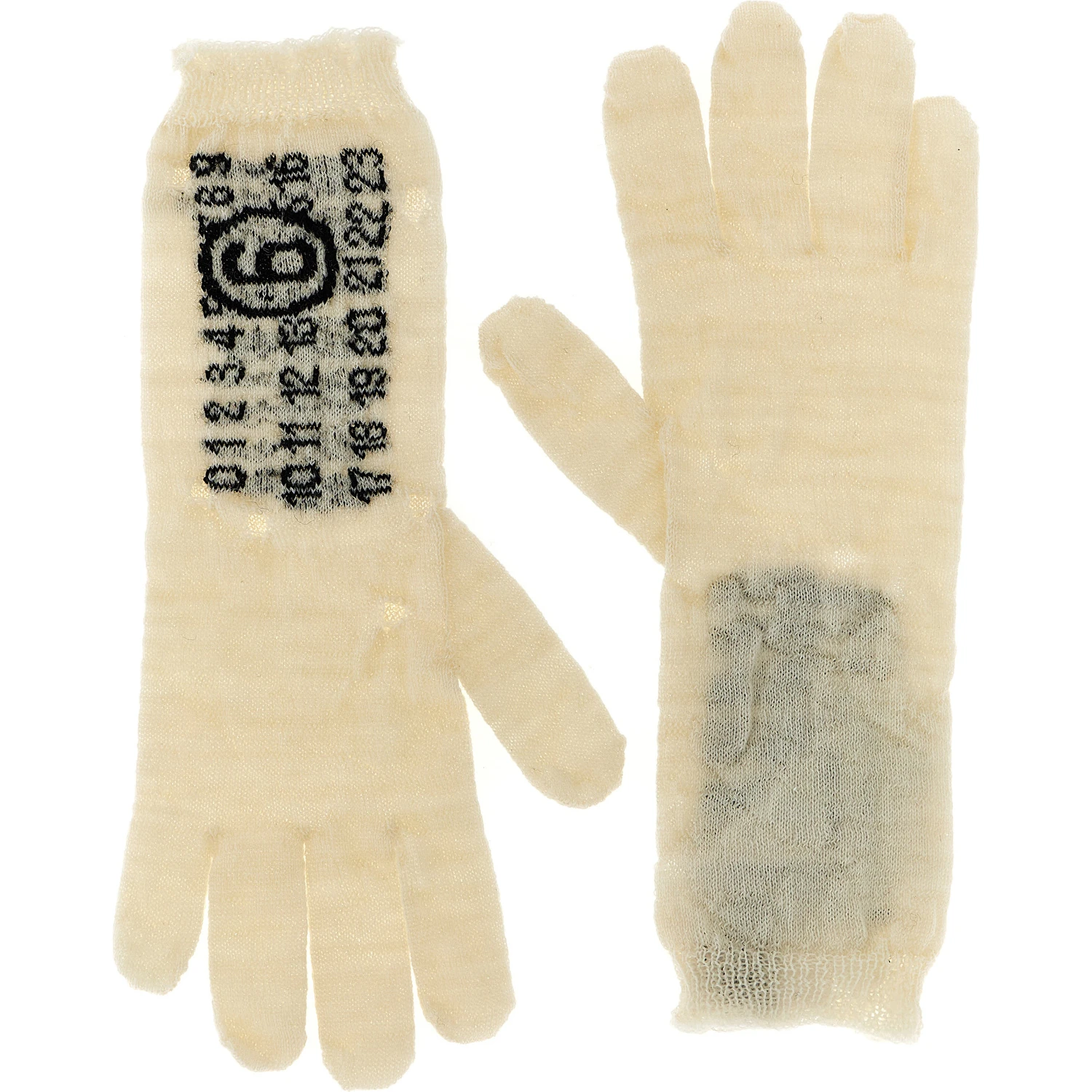 Bicolor Virgin Wool Gloves