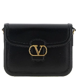 Black Calfskin Shoulder Bag