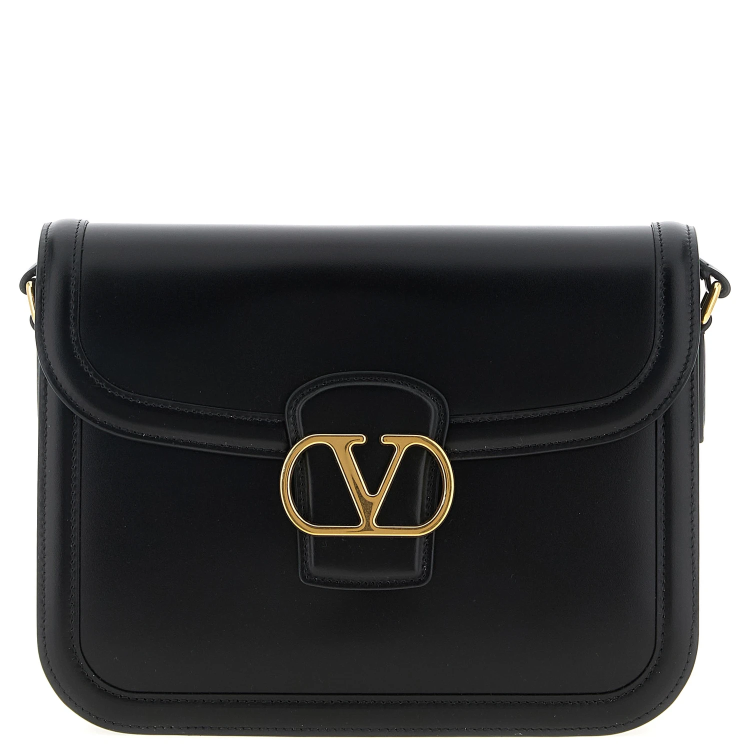 Black Calfskin Shoulder Bag