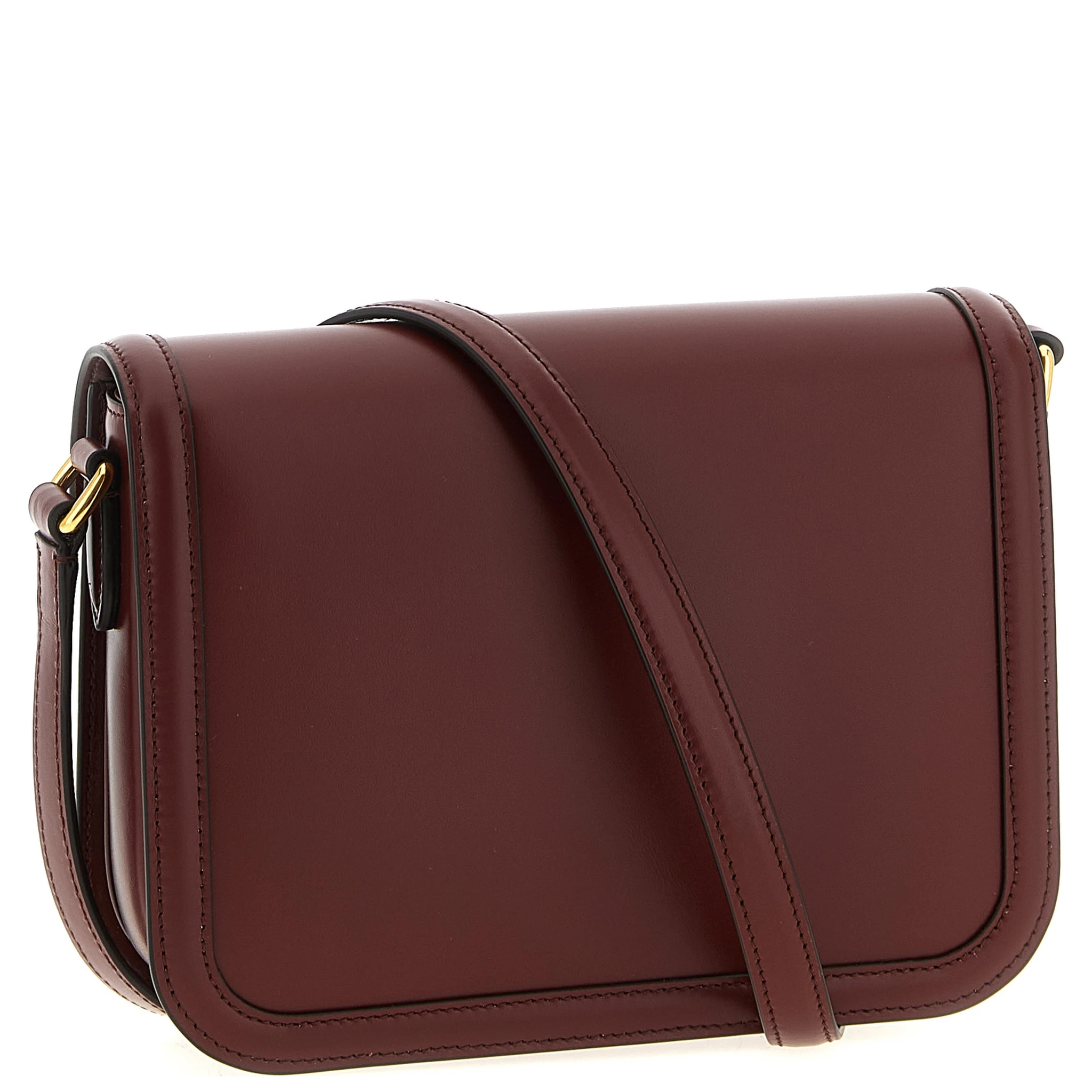 Bordeaux Calfskin Crossbody Bag