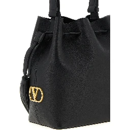 Black Calfskin Shoulder Bag