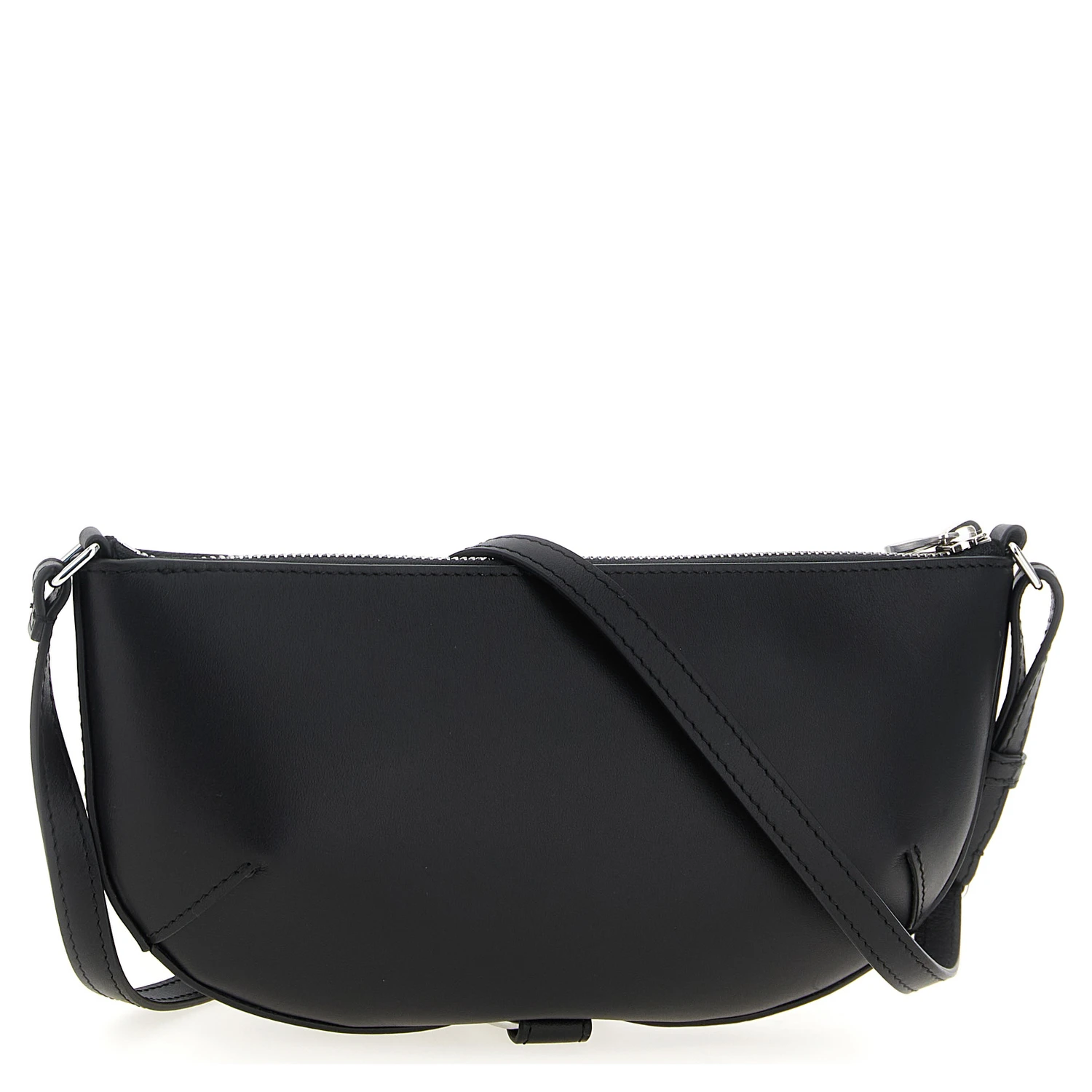 Black Calfskin Shoulder Bag