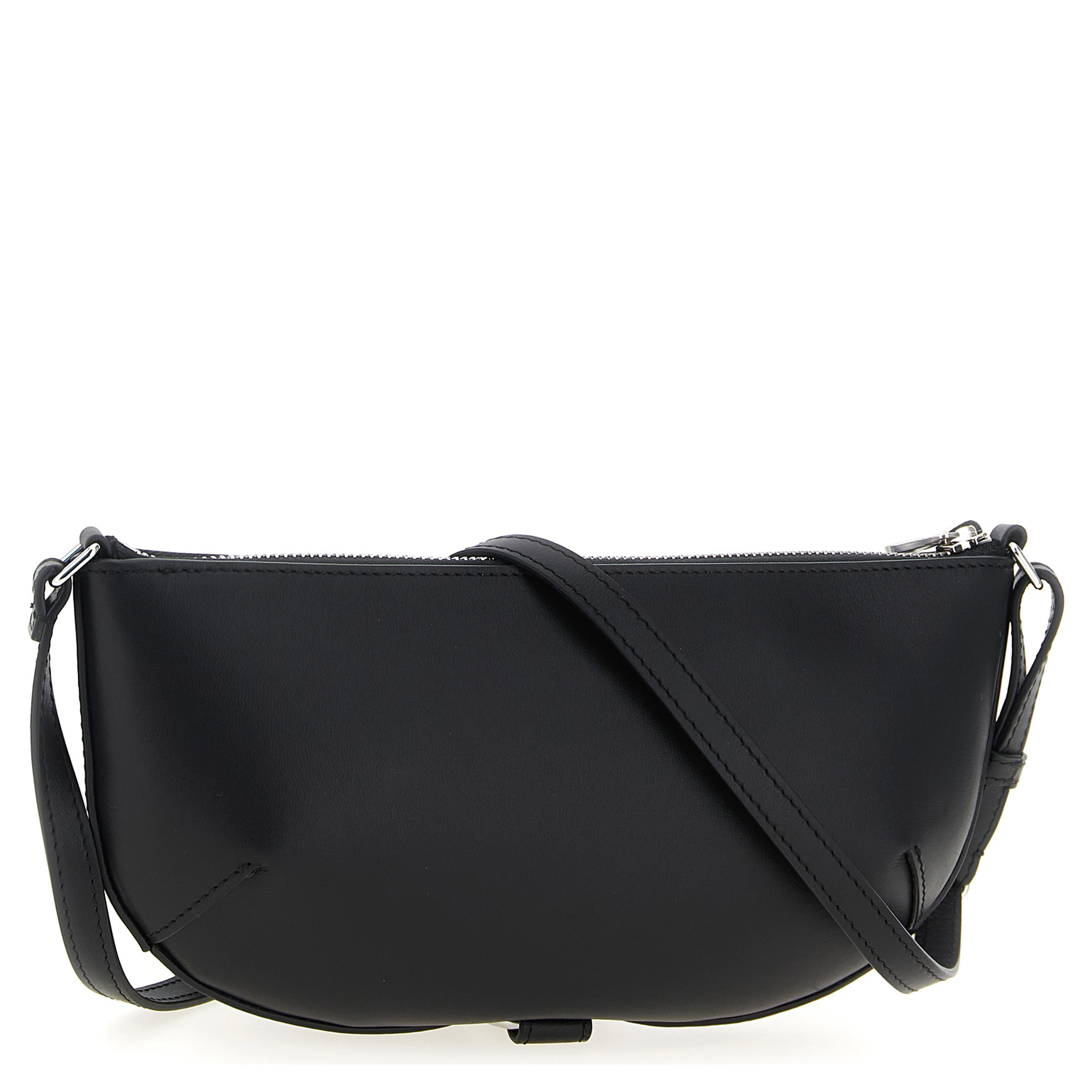 Black Calfskin Shoulder Bag