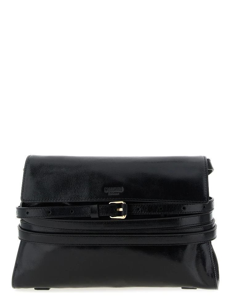 Black Leather Crossbody Bag