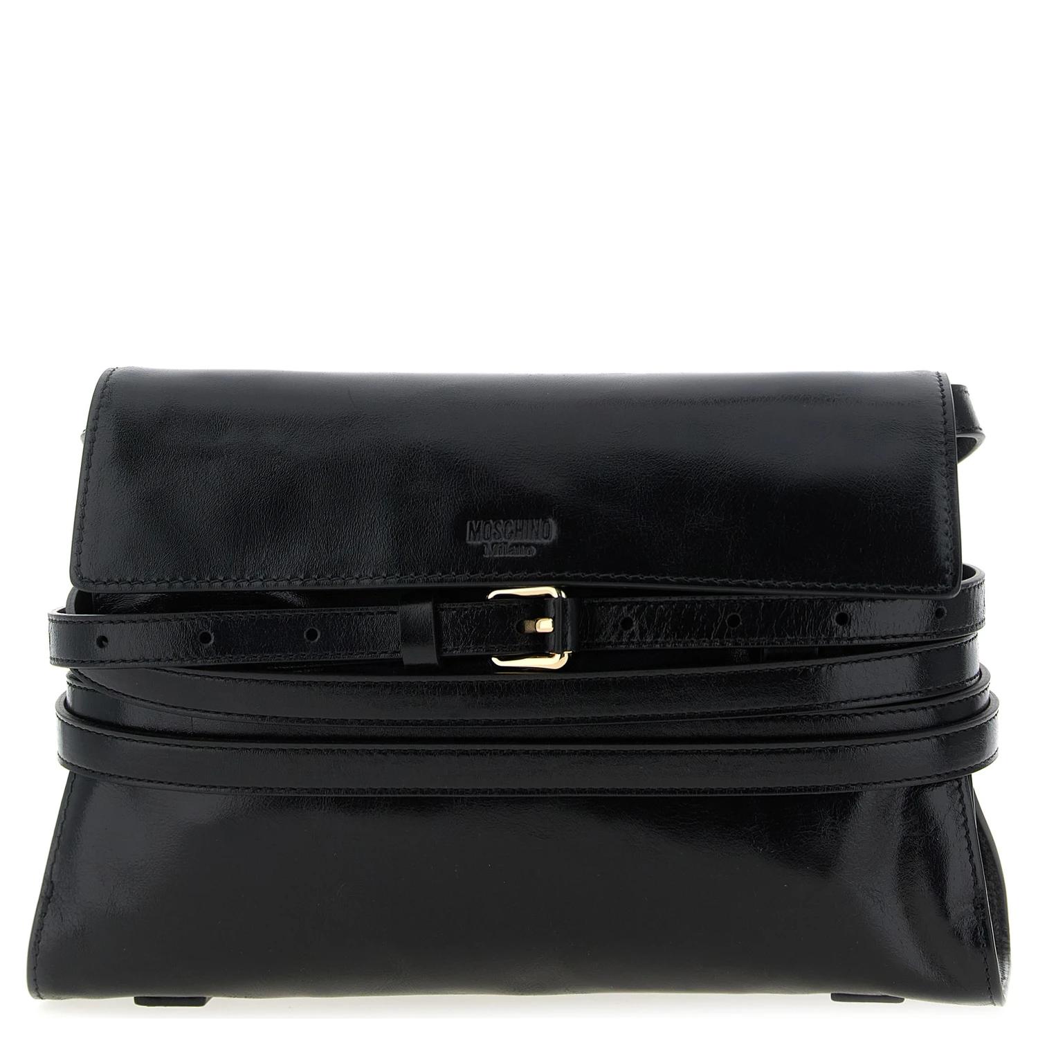 Black Leather Crossbody Bag