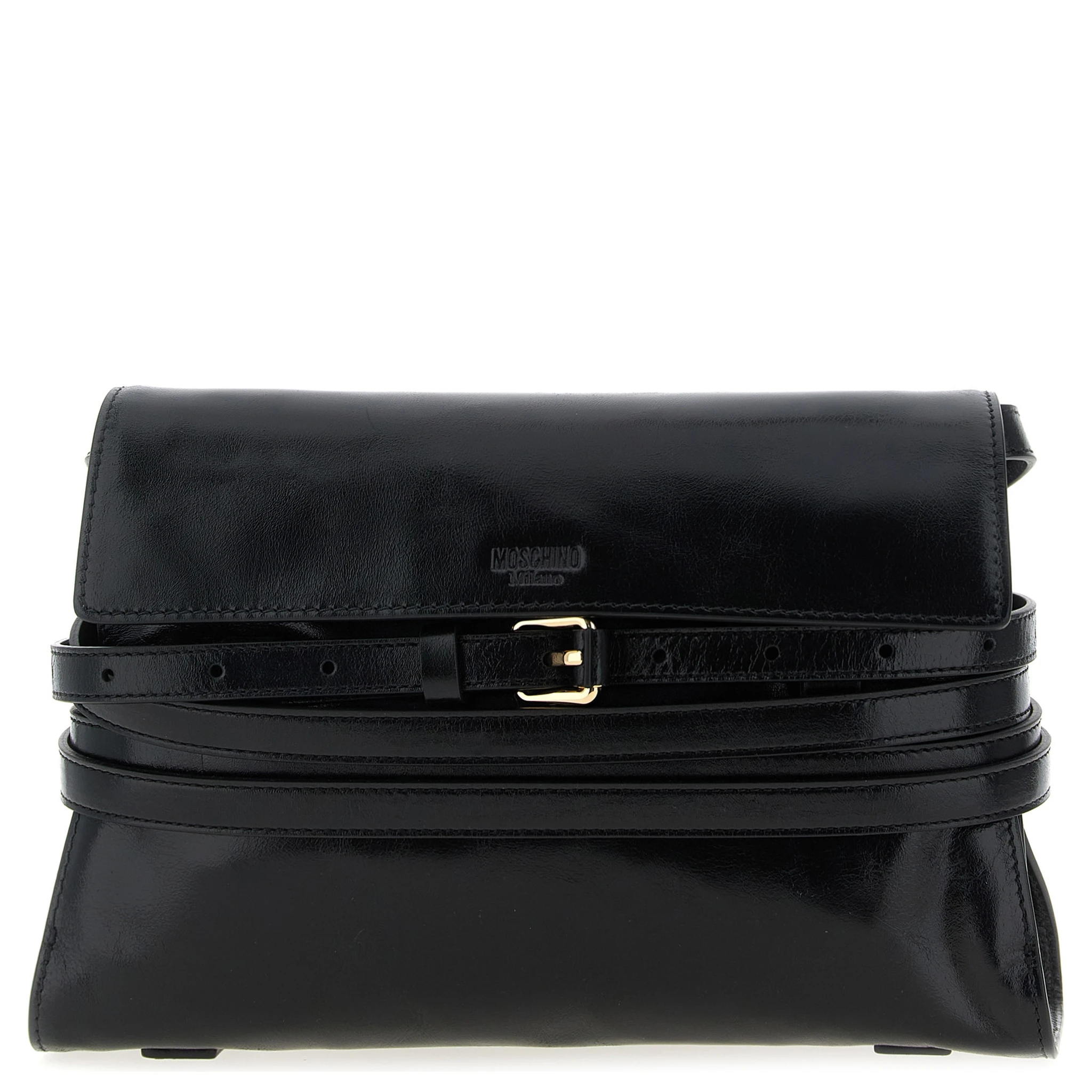 Black Leather Crossbody Bag