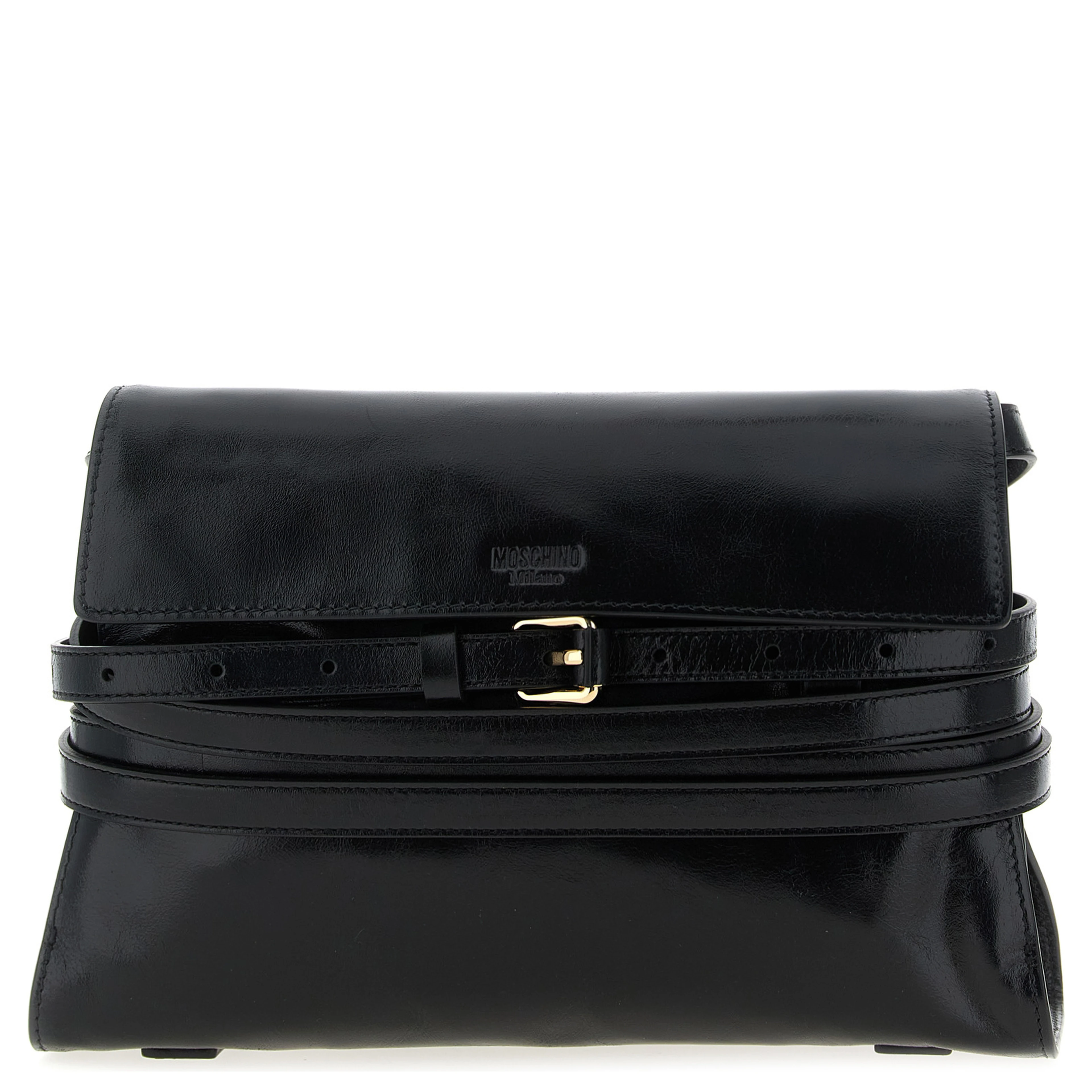 Black Leather Crossbody Bag