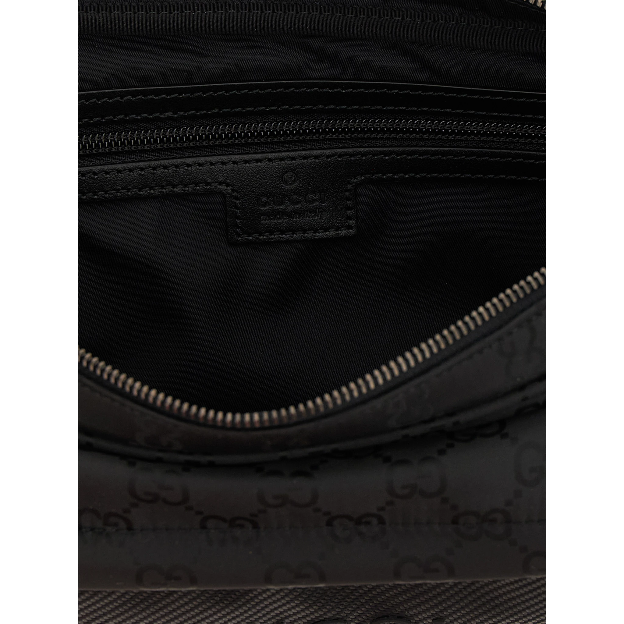 Black Polyester Crossbody Bag