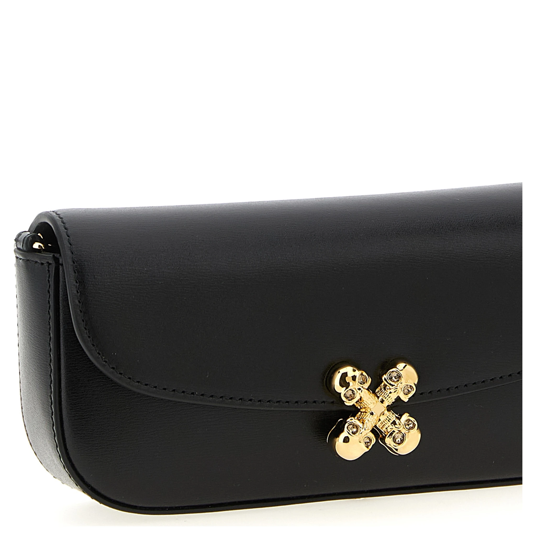 Black Calfskin Crossbody Bag