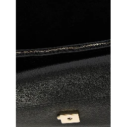 Black Calfskin Shoulder Bag