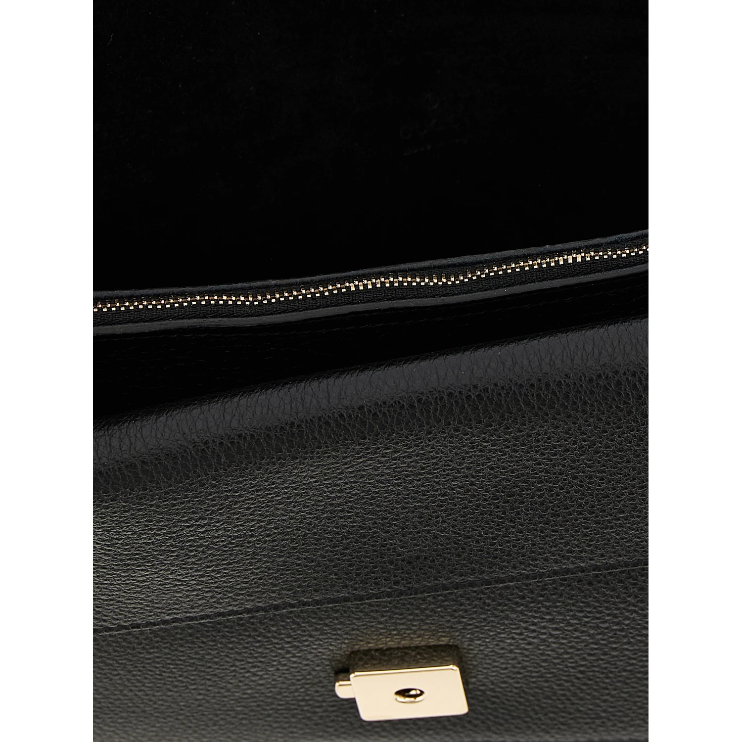 Black Calfskin Shoulder Bag