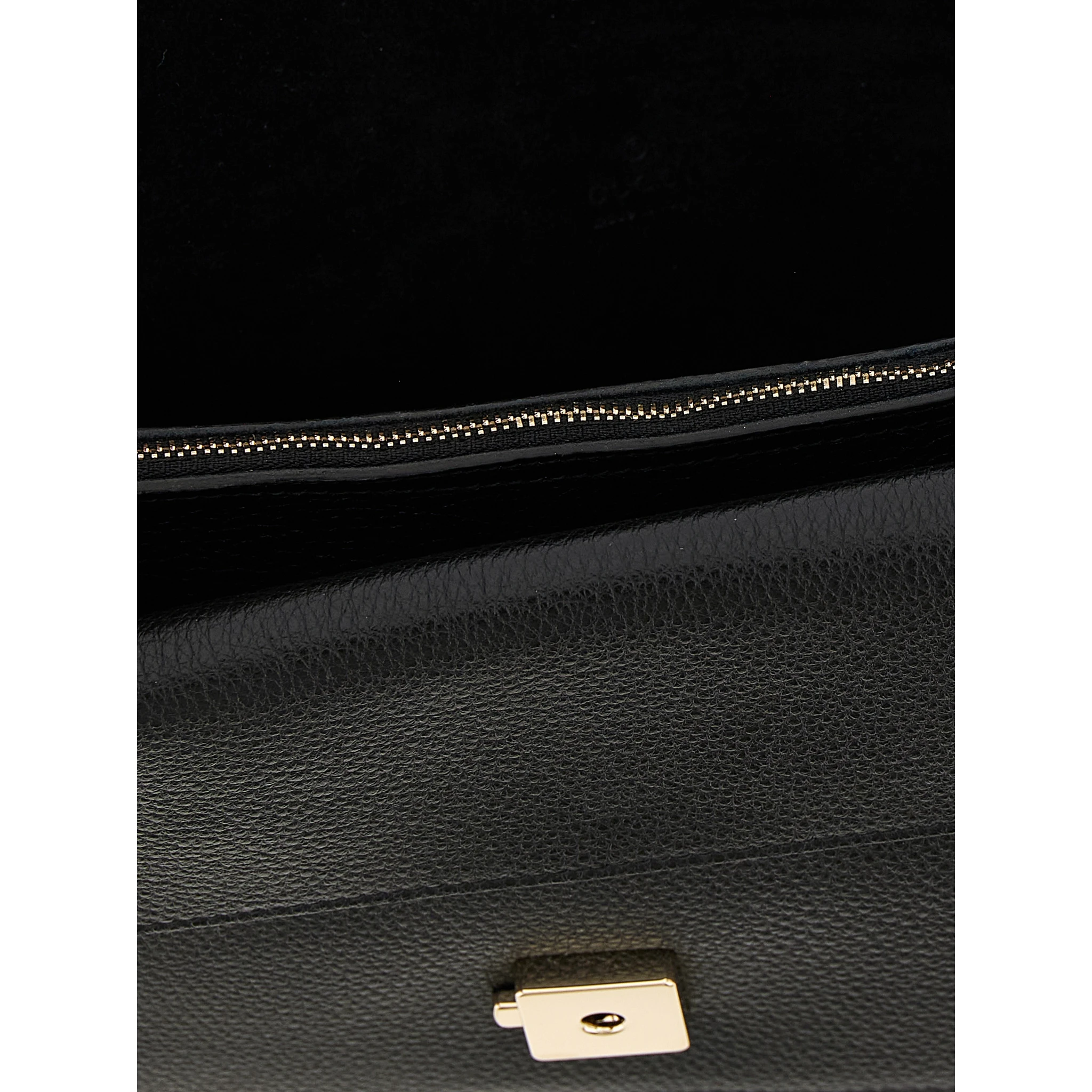 Black Calfskin Shoulder Bag