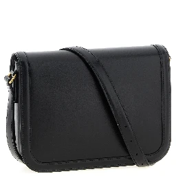 Black Calfskin Shoulder Bag
