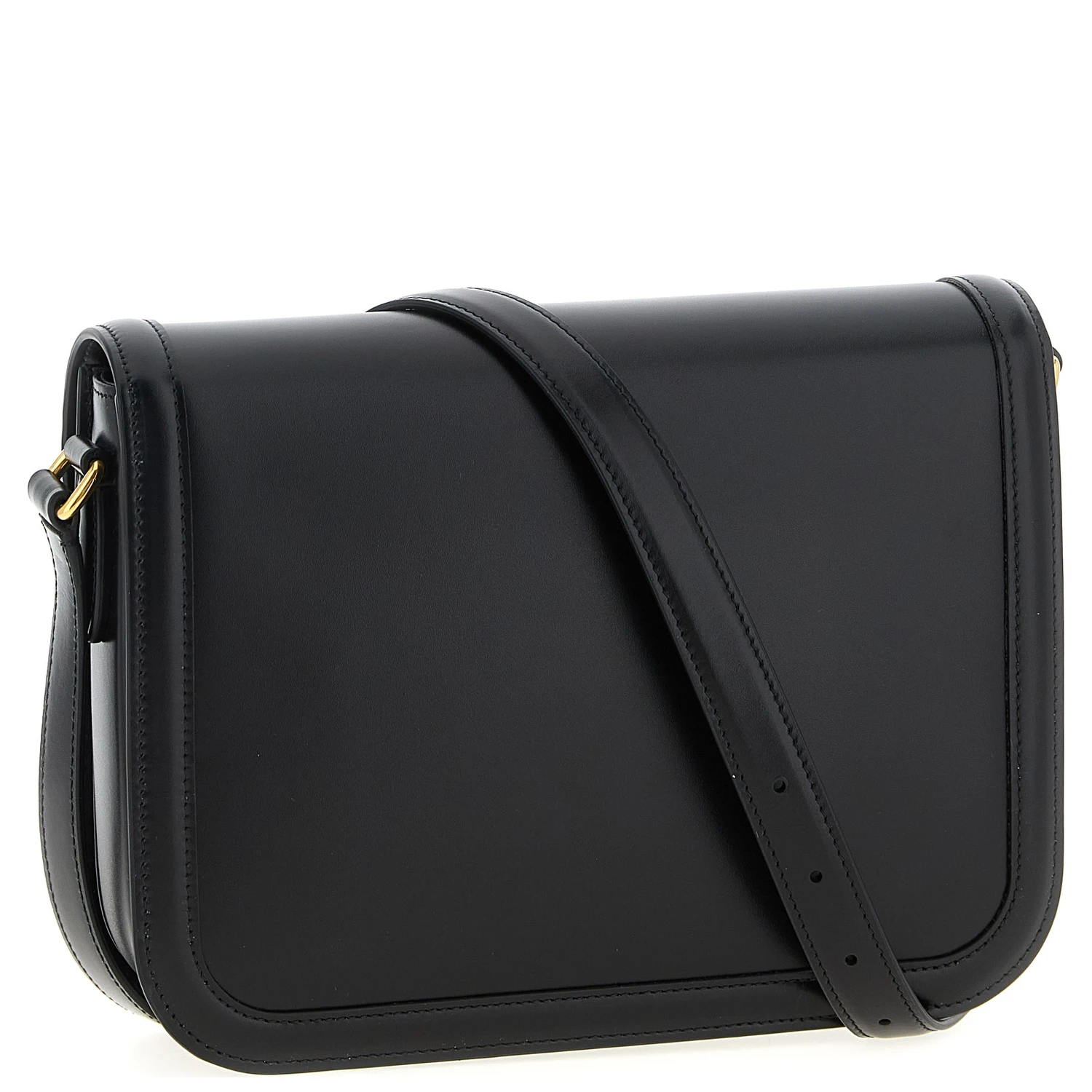 Black Calfskin Shoulder Bag