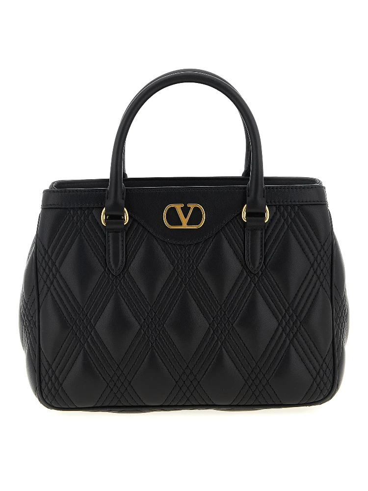 Black Lamb Leather Handbag