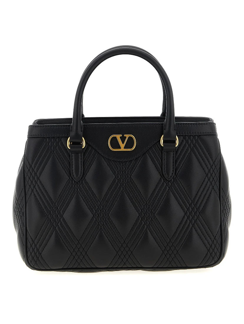 Black Lamb Leather Handbag