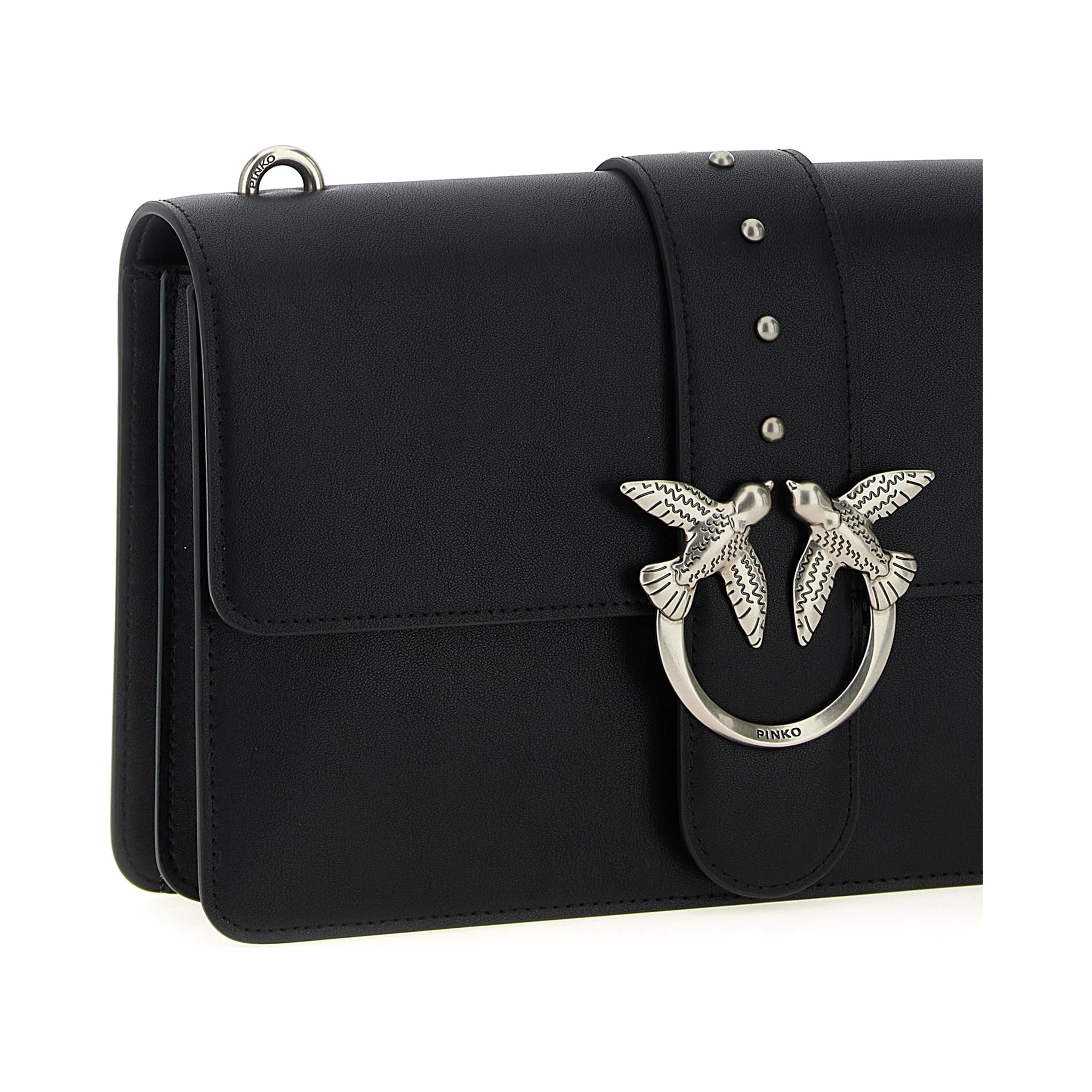 Black Goatskin Crossbody Bag