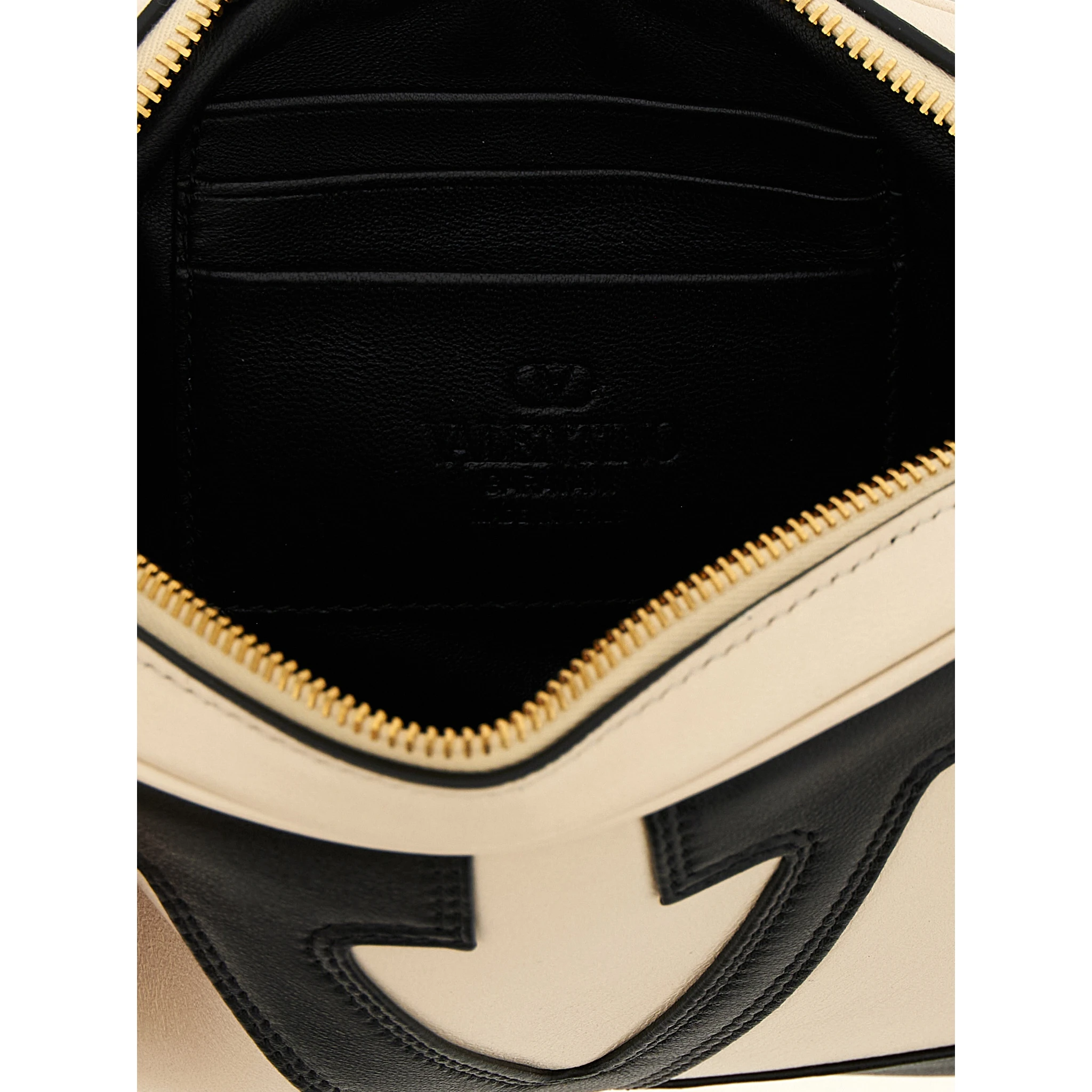 Bicolor Lamb Leather Crossbody Bag