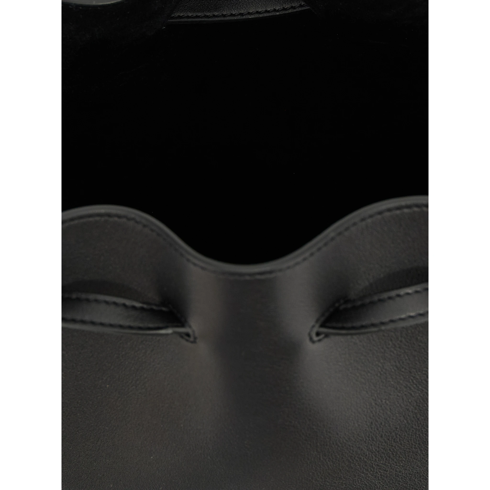 Black Calfskin Shoulder Bag
