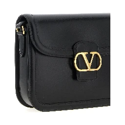 Black Calfskin Shoulder Bag