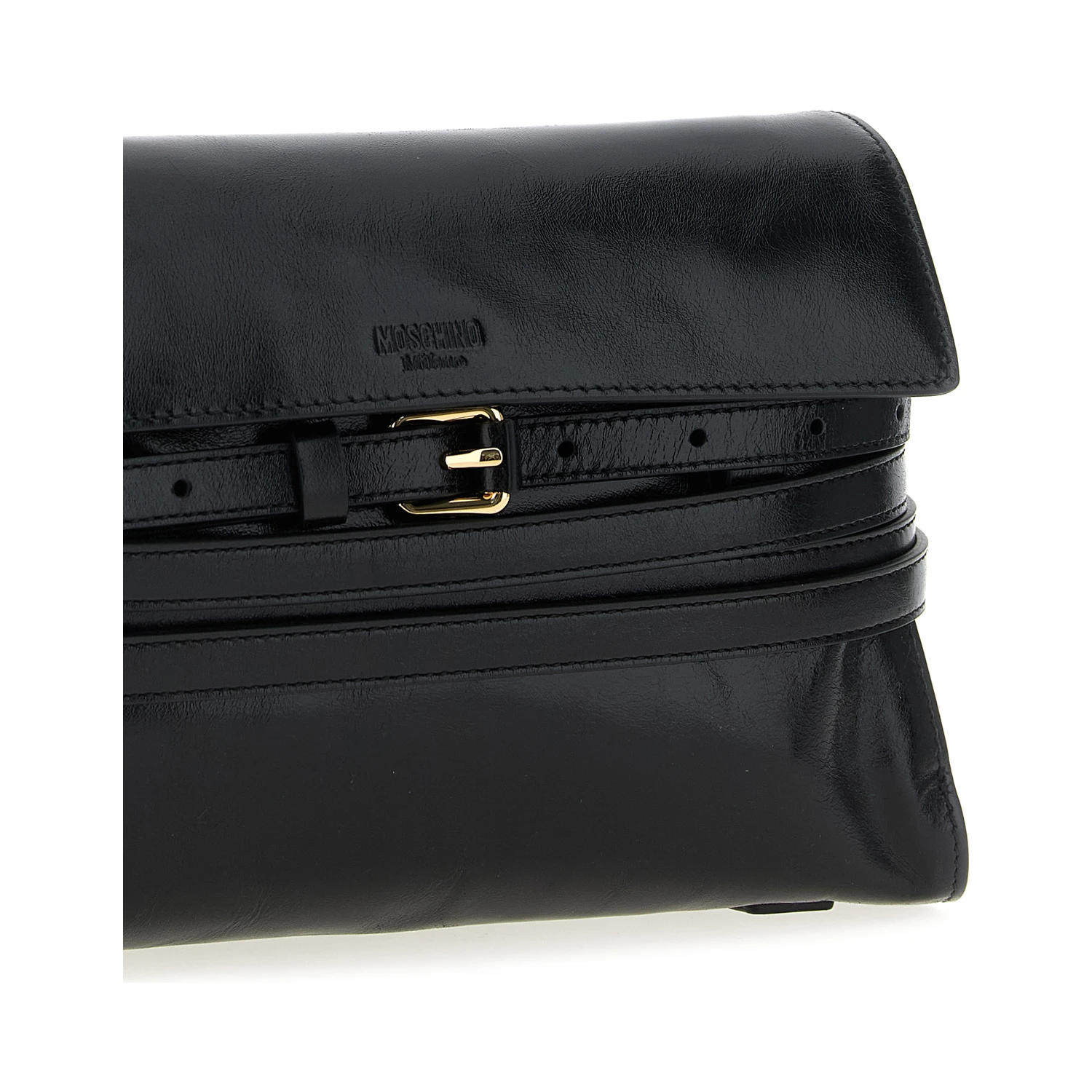 Black Leather Crossbody Bag