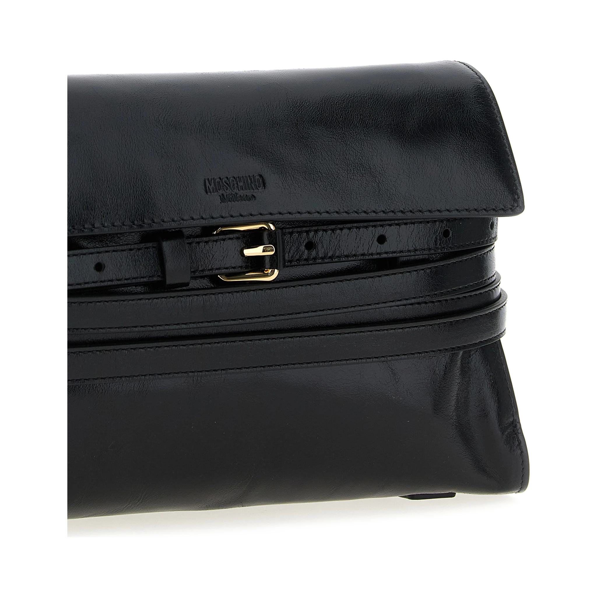 Black Leather Crossbody Bag