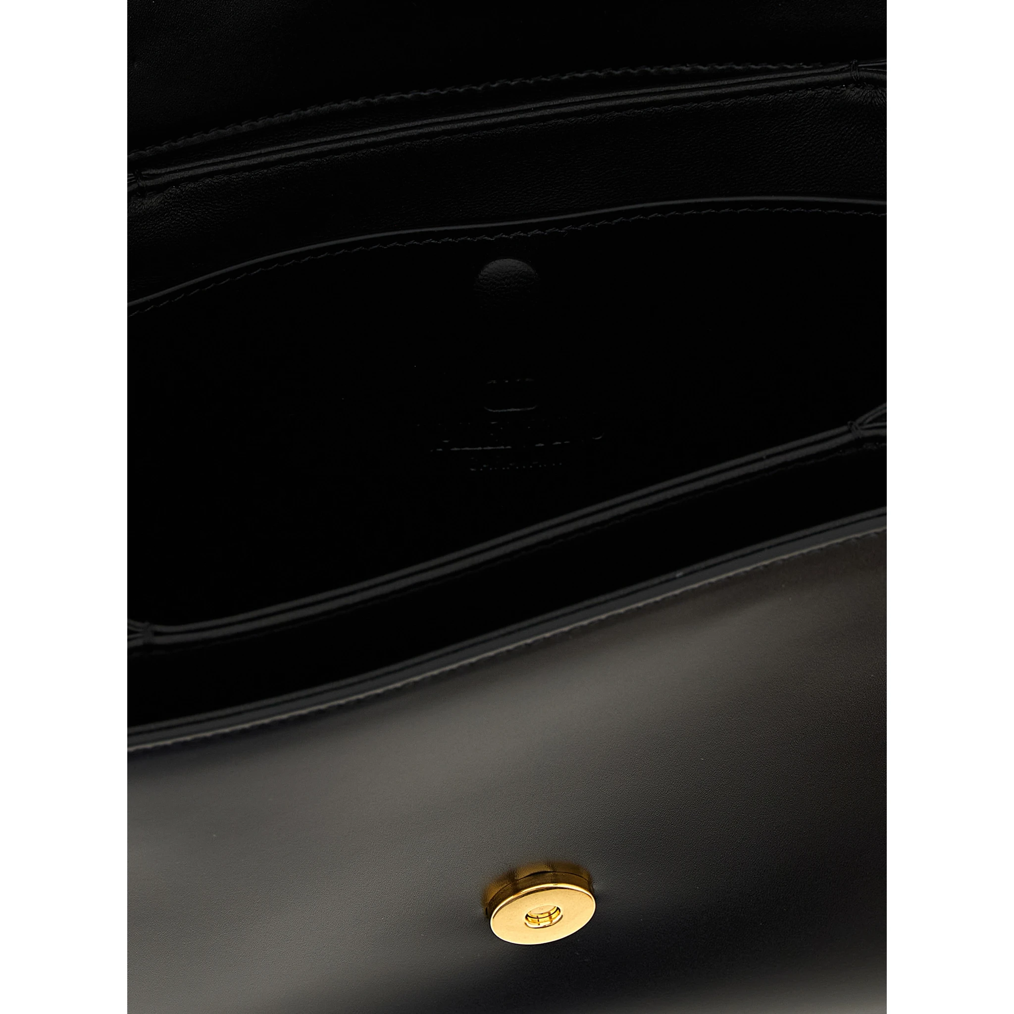Black Calfskin Shoulder Bag