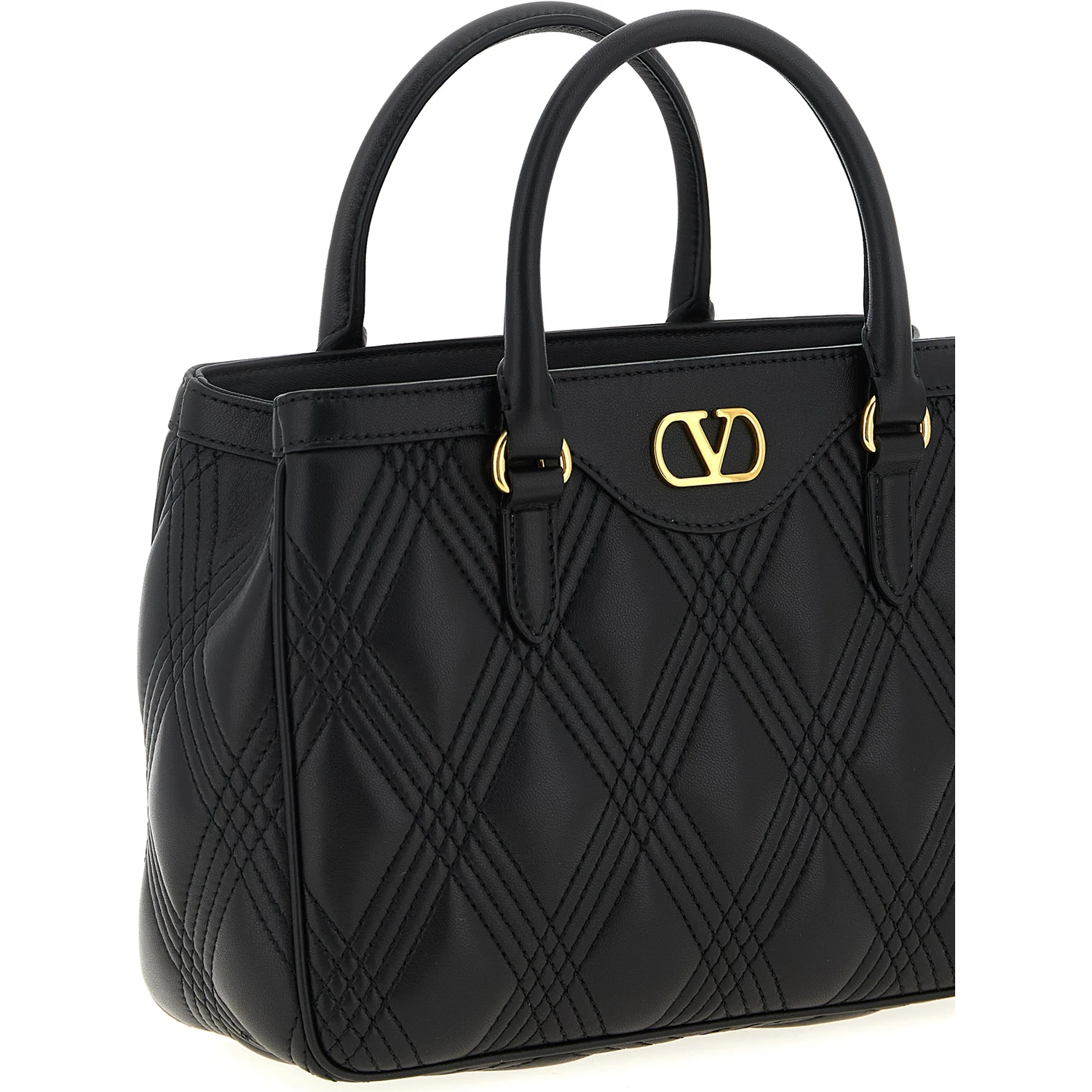Black Lamb Leather Handbag
