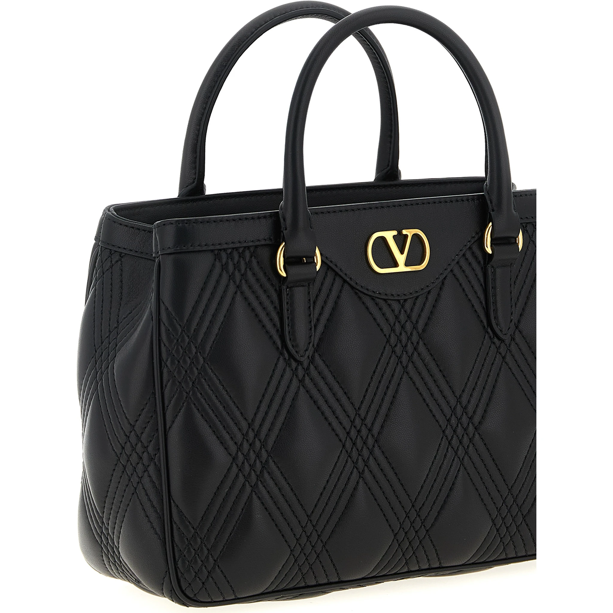 Black Lamb Leather Handbag