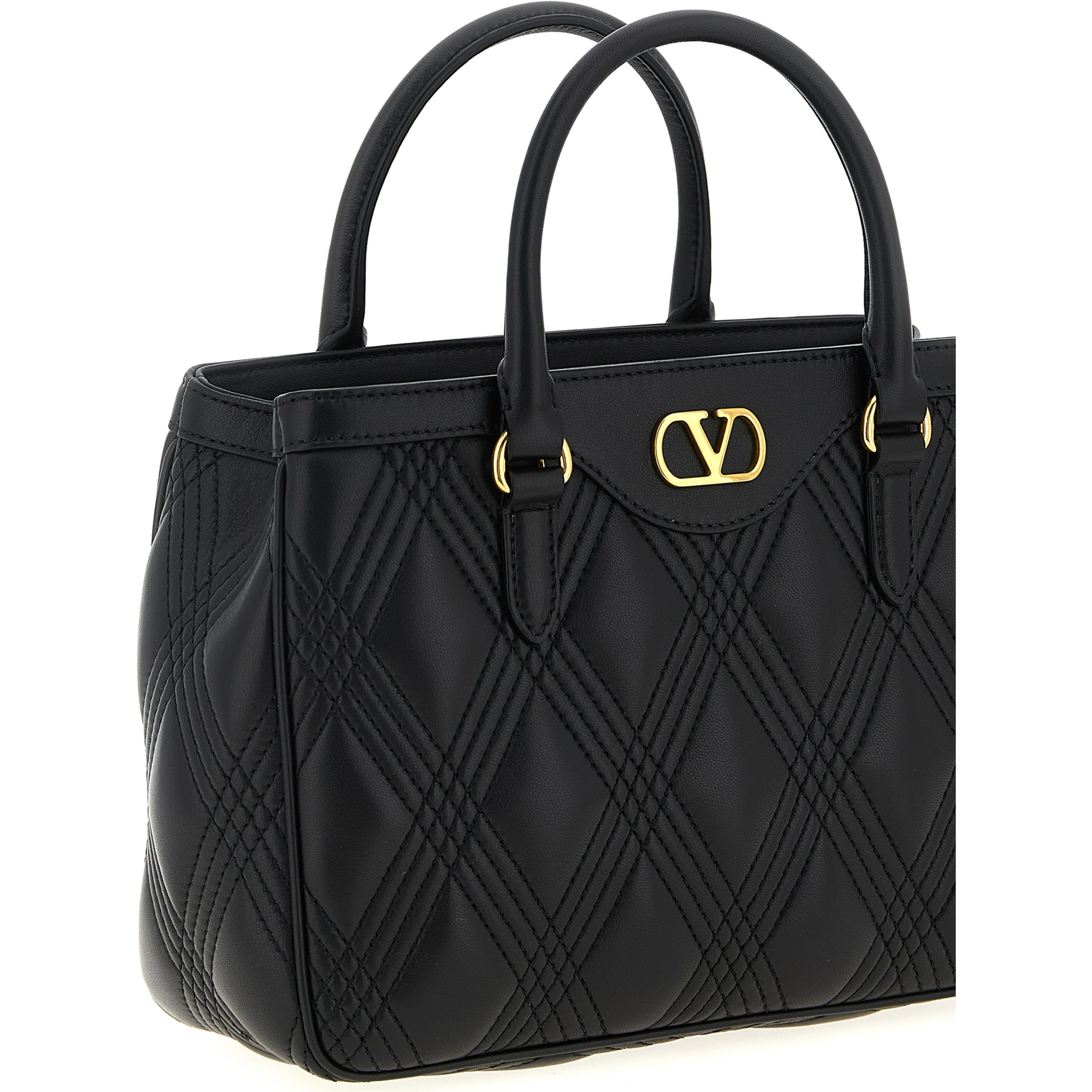 Black Lamb Leather Handbag