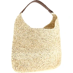 Brown Raffia Shoulder Bag