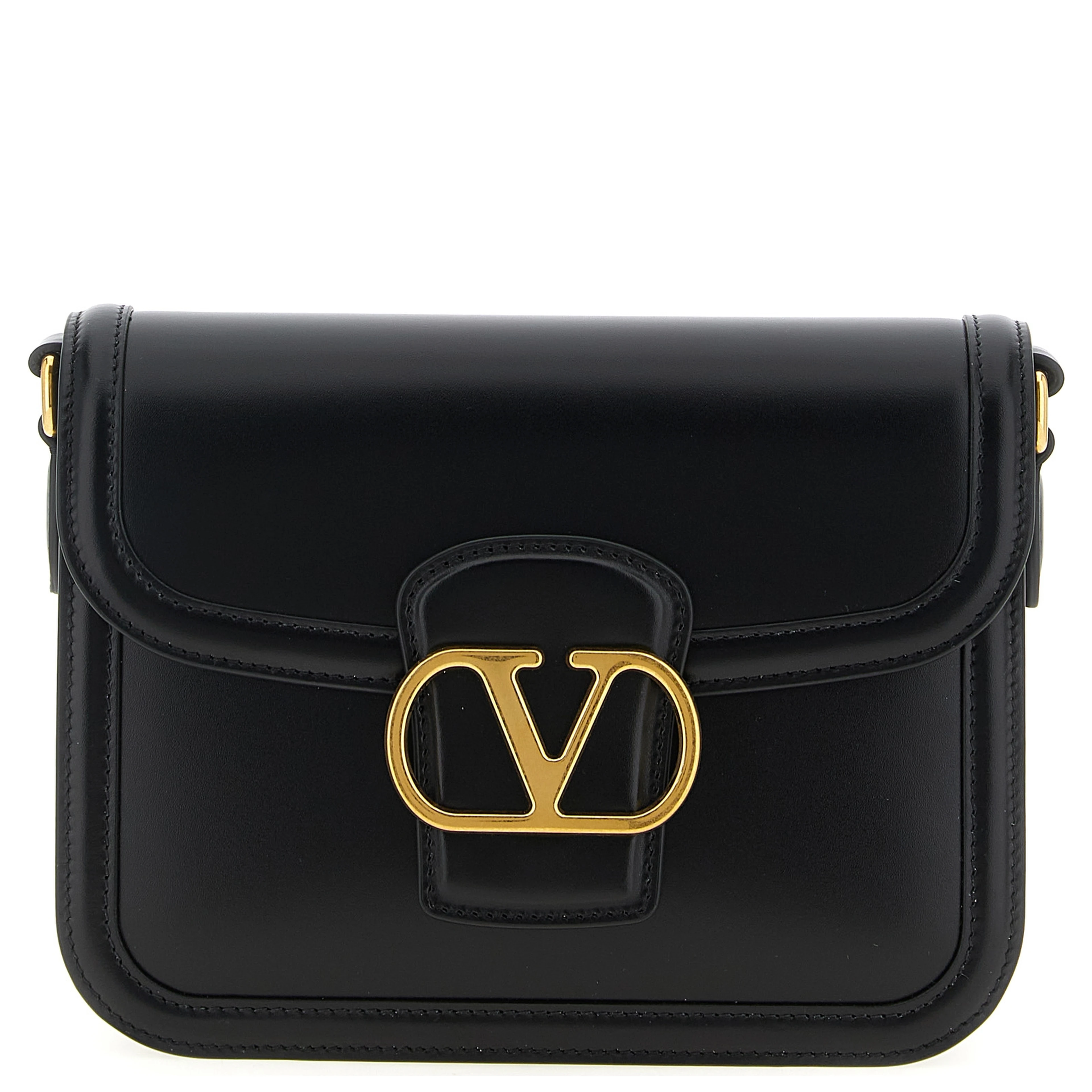 Black Calfskin Crossbody Bag
