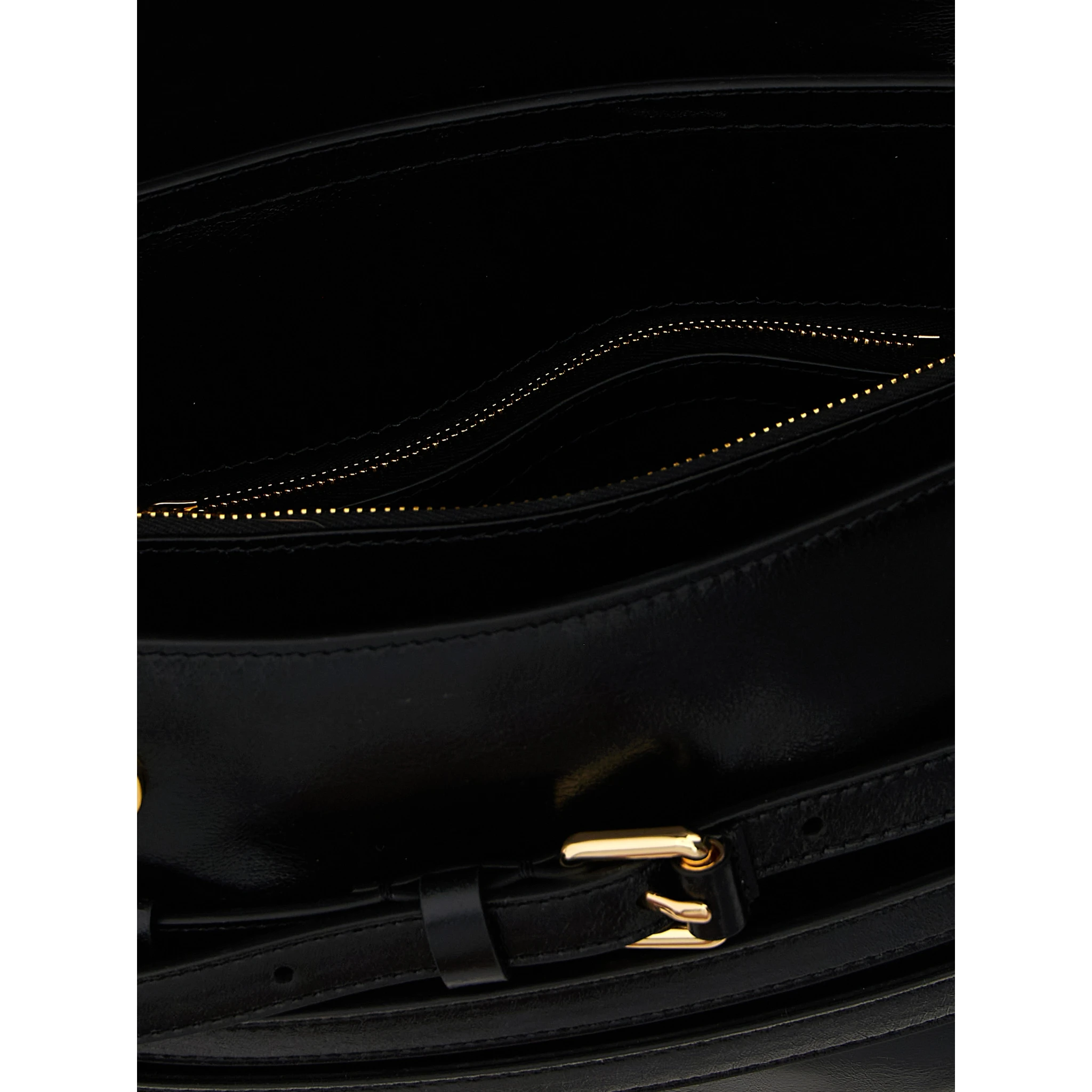 Black Leather Crossbody Bag