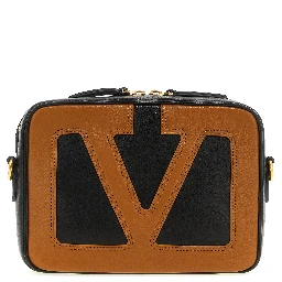 Brown Lamb Leather Crossbody Bag
