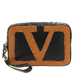 Multicolor Lamb Leather Clutch Bag