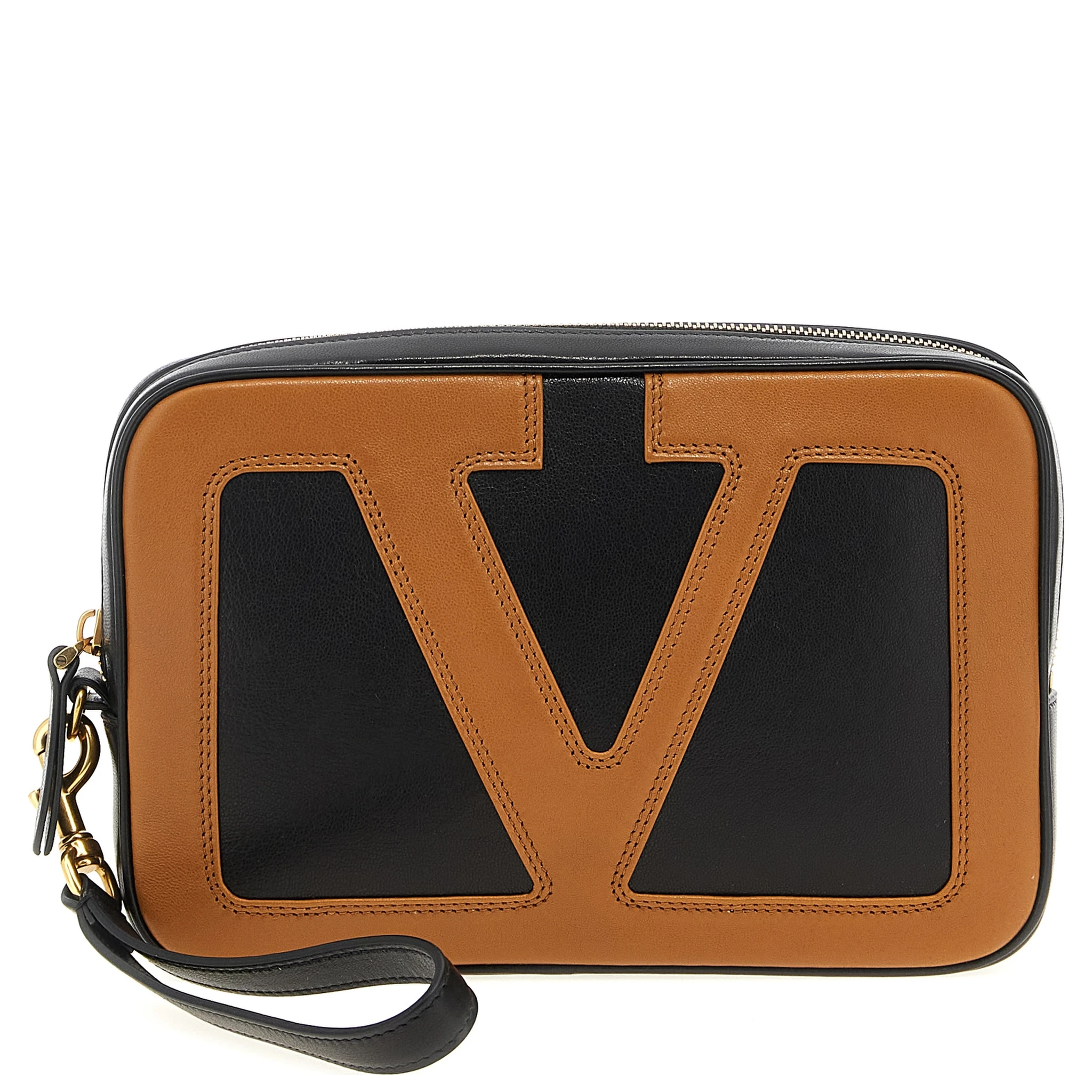 Multicolor Lamb Leather Clutch Bag