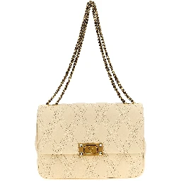 White Lamb Leather Shoulder Bag