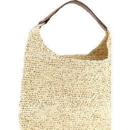 Brown Raffia Shoulder Bag