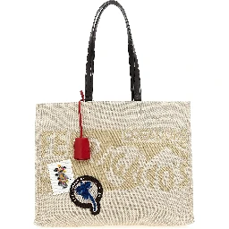 Beige Fabric Tote Bag