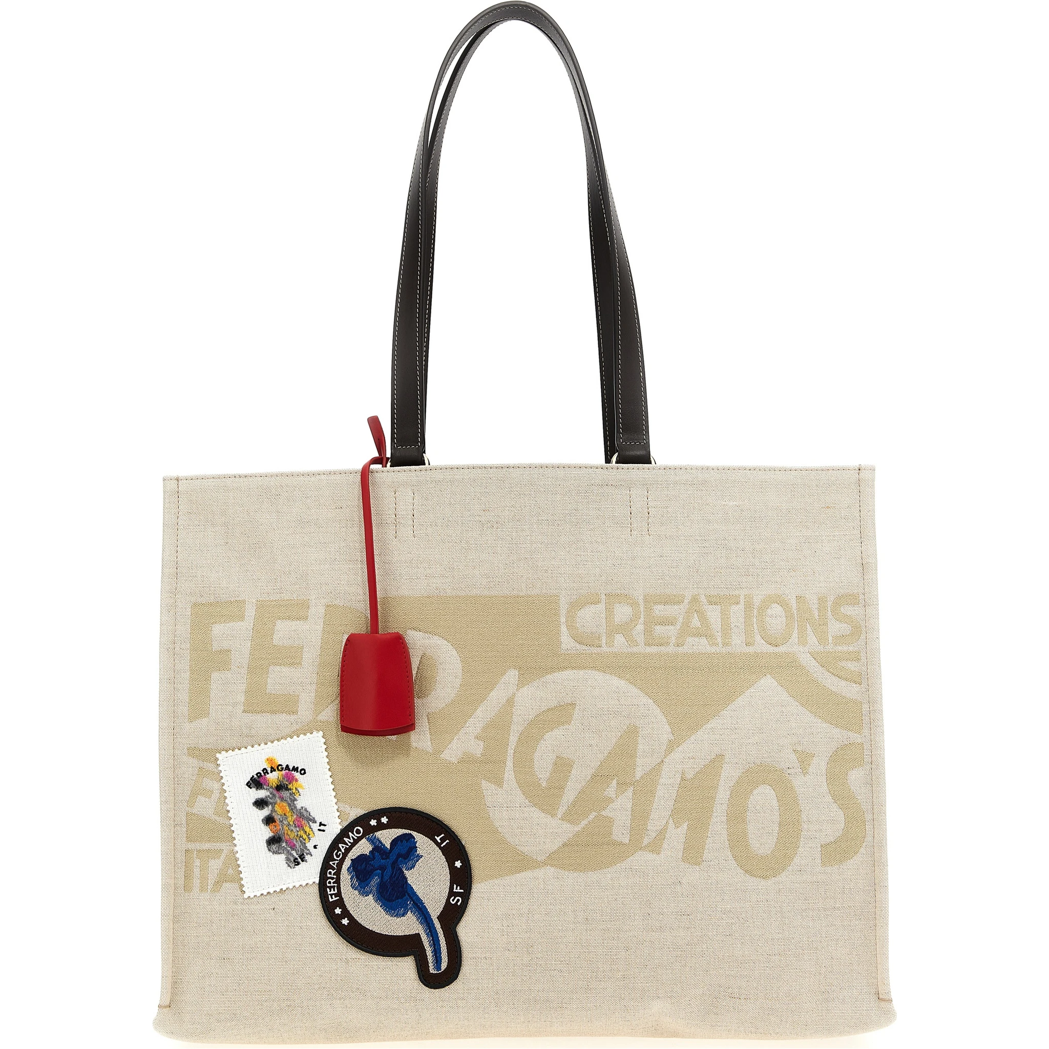 Beige Fabric Tote Bag
