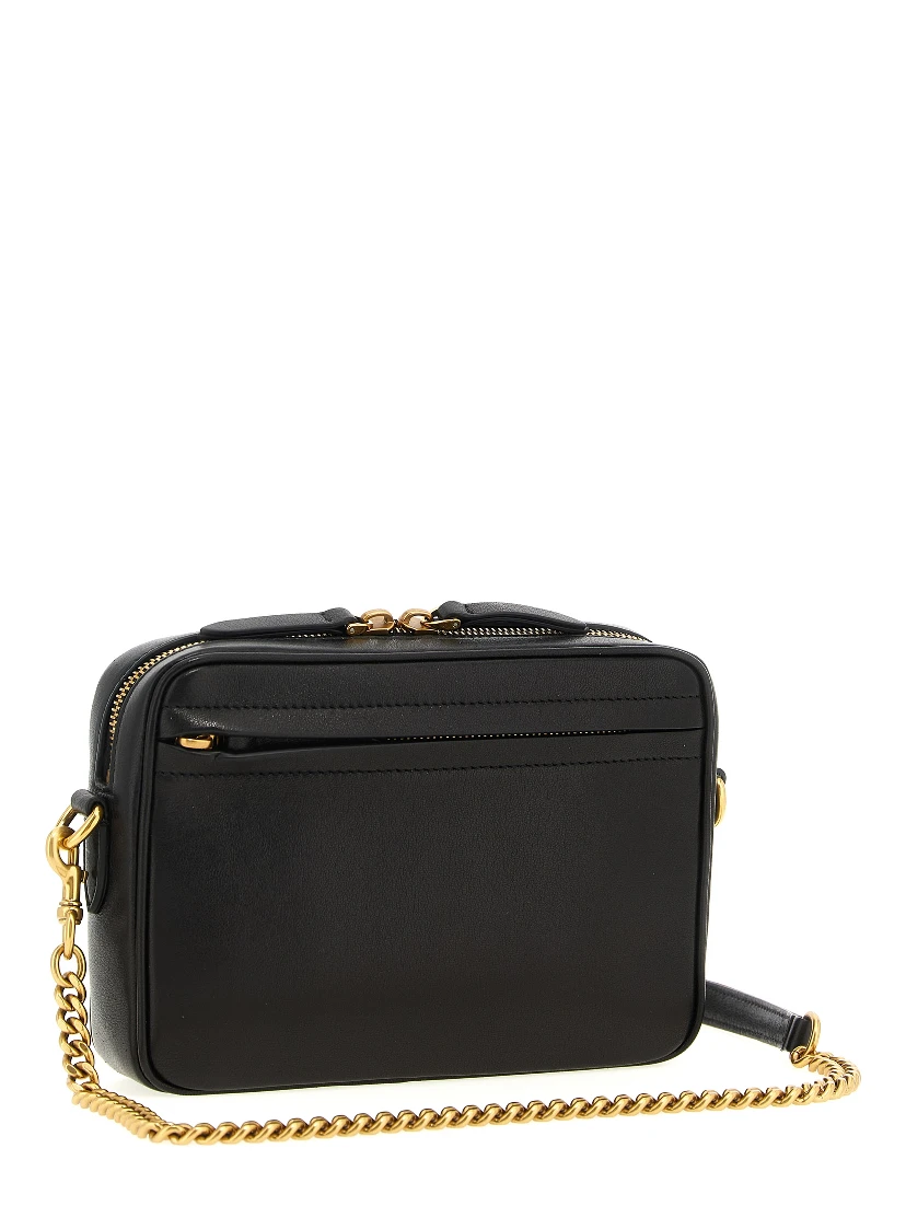 Brown Lamb Leather Crossbody Bag