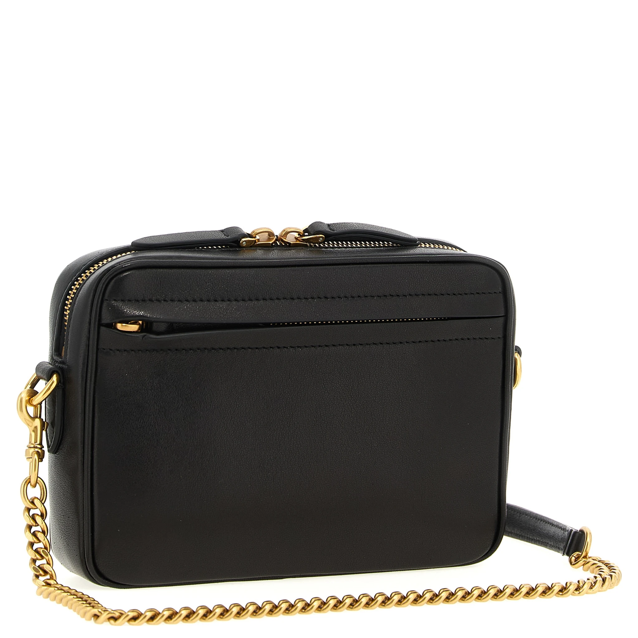 Brown Lamb Leather Crossbody Bag