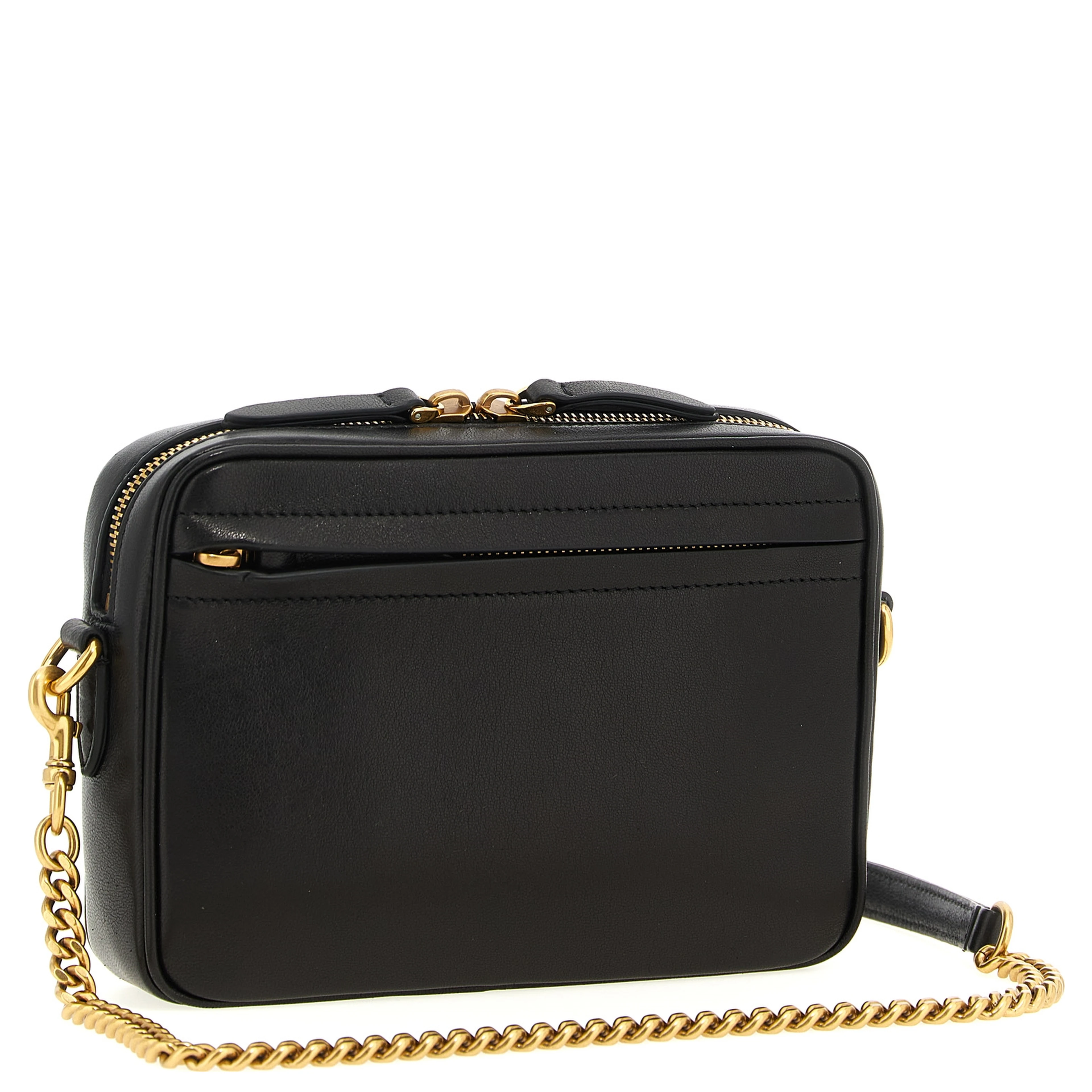 Brown Lamb Leather Crossbody Bag