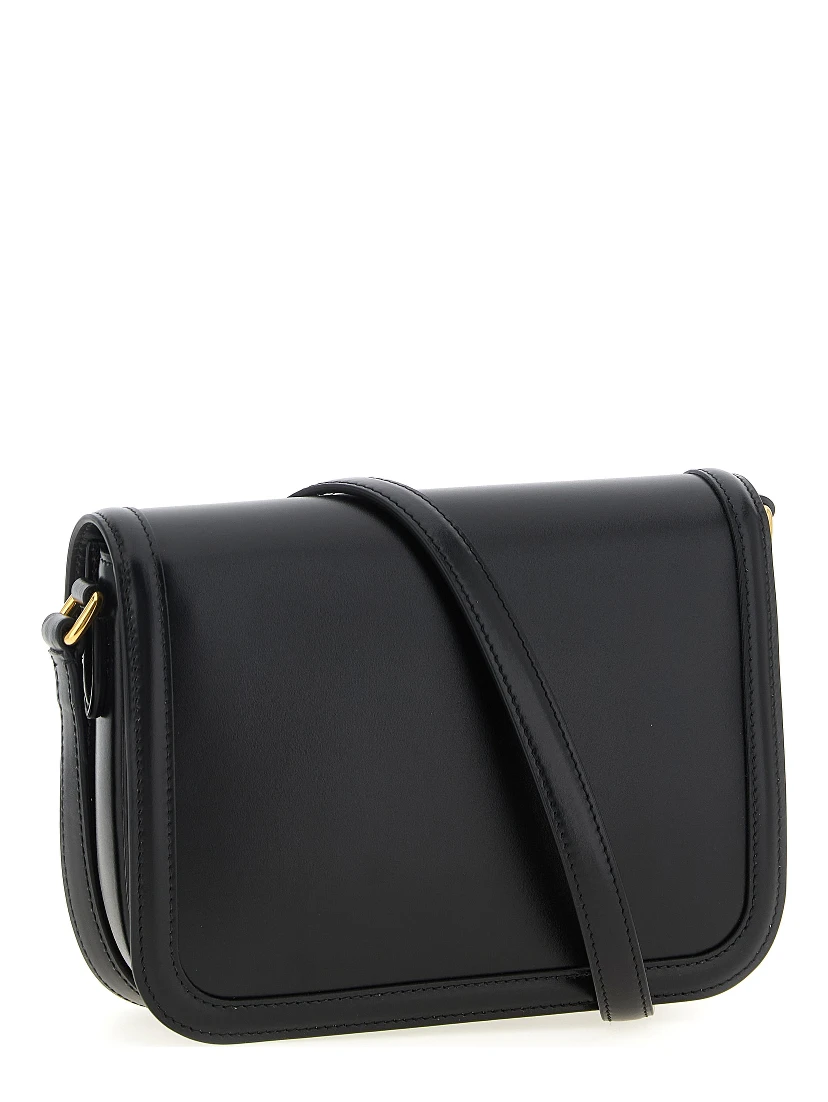 Black Calfskin Crossbody Bag